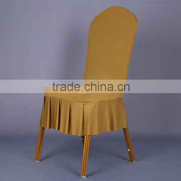 China Factory Offer Cheap Half Ruffled Cover Polyester Chair Cover photo-2