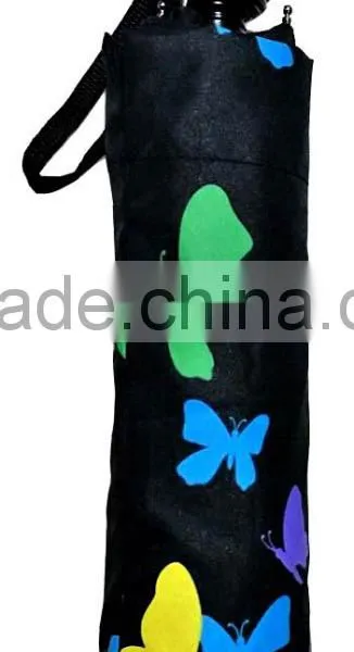 2017 New Beautiful Colorful Butterfly Printing Automatic 3 Fold Colour Changing Portable Umbrella photo-2