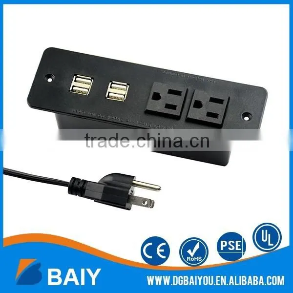 High Quality Hot Sale 3 Meter Plug Wire Conference Table Power Outlets Plugs photo-3