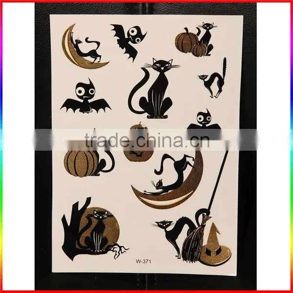 Popular Halloween Eco Friendly Removable Customized Glow in the Dark Body Tattoo Sticker photo-2