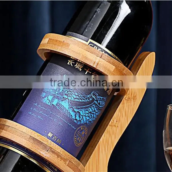 WR007/100% Bamboo Material Chinese Style Hot Sale Fishing Shaped Folding Bamboo Wine Rack photo-5