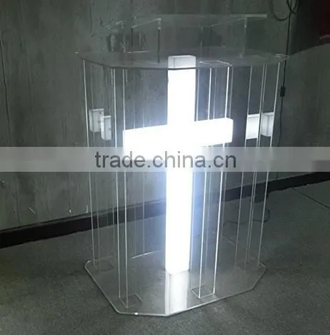 Unassembled Acrylic/lectern/pulpit/lucite/plexiglass/podium/led photo-4
