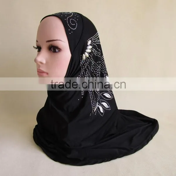 Beaded Hijab Fashion Modern Shinny Scarf Muslim Shawl Hijab