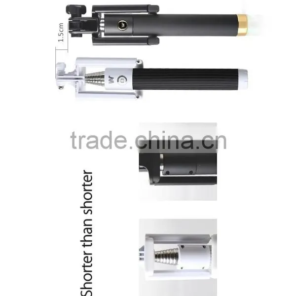 2015 New Mini Wholesale Selfie Stick With Bluetooth for Smartphone photo-3