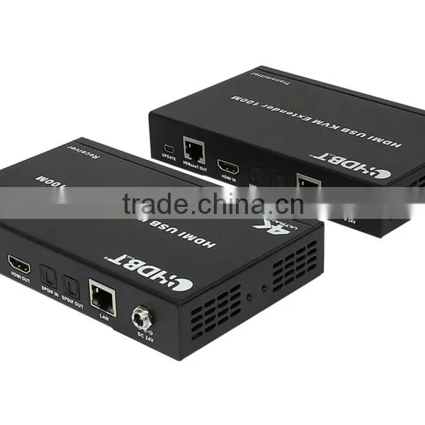 Factory Price KVM Extender, HDMI USB KVM Extender Over Cat5e/Cat6 (HDBaseT), 100m photo-3