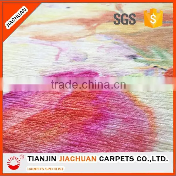 Floral Hotel Chenille Yarn Printed Carpet photo-4
