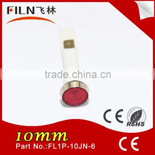 Dia 10mm Nylon PA66 Flat Head Waterproof Panel Mount 120v Led Signal Lamp Indicator Lights photo-6