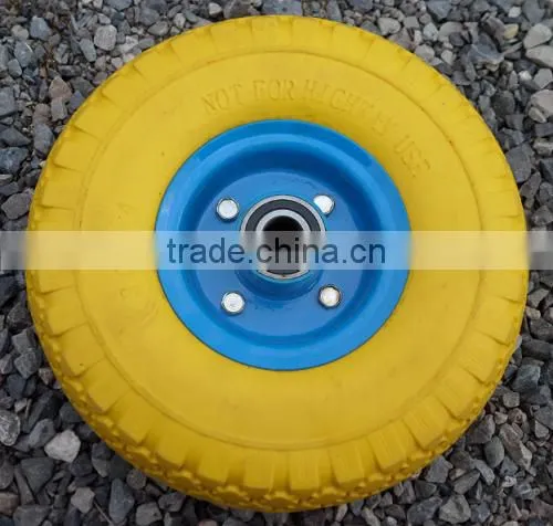 PU Foma Industrial Elastic Wheel With Bearing photo-3