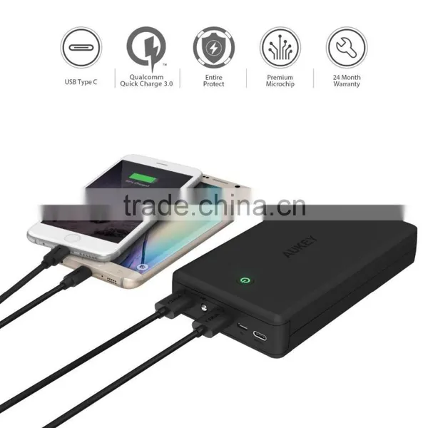 AUKEY Power Bank 30000mAh Portable Charger With Quick Charge 3.0 & USB C Port for Apple MacBook, IPhone, IPad, Samsung and More photo-2