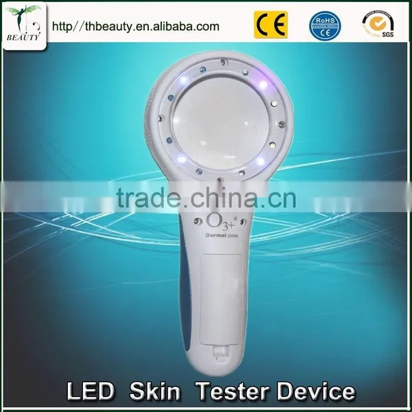 Mini Magnifier Skin Detection 8 White Lights and 6 Bule Lights Check Pigmented Skin and Dead Skin photo-3