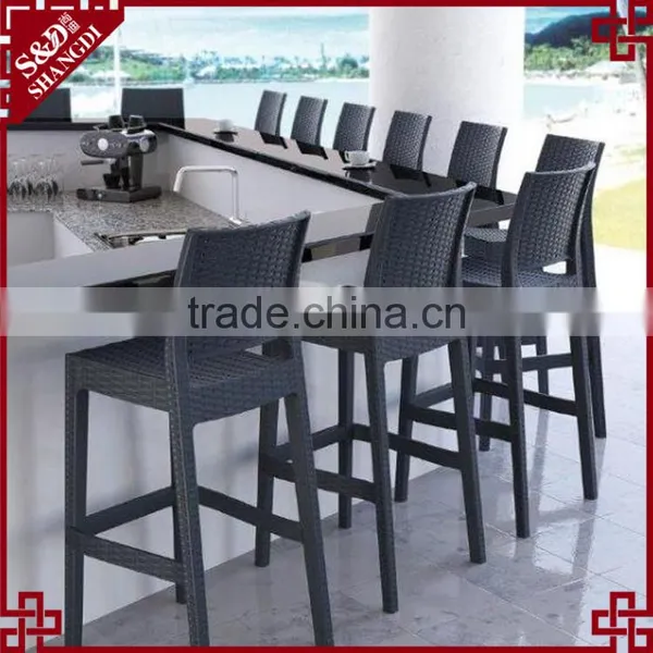 Wholesale Bar Furniture Stackable Wicker Woven Used Commercial Bar Stools photo-2