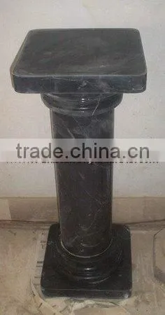NATURAL JET BLACK MARBLE PEDESTALS photo-6