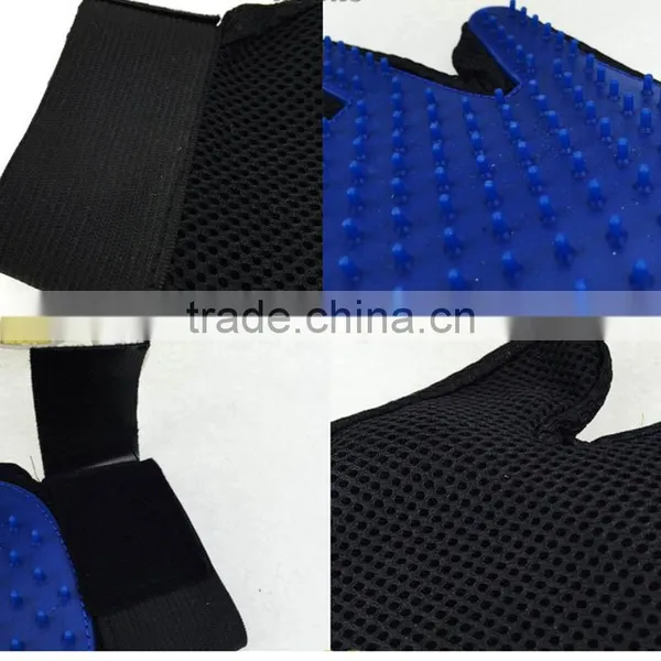 Pet Grooming Dogs Cats Bath Silicone True Touch Deshedding Glove photo-5