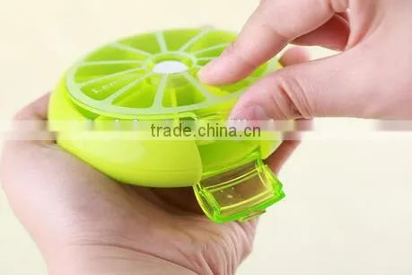 Cy273 Health Care Medicine Pill Box Lemon Shaped Sort Vitamin 7 Day Weekly Holder Tablet Storage Case Container Cases Travel photo-5