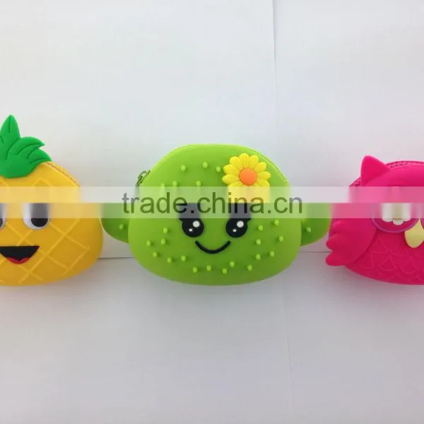 Cute Cartoon Silicone Coin Purse Storage Bags Wallet Bag for Women Kids Girls photo-2