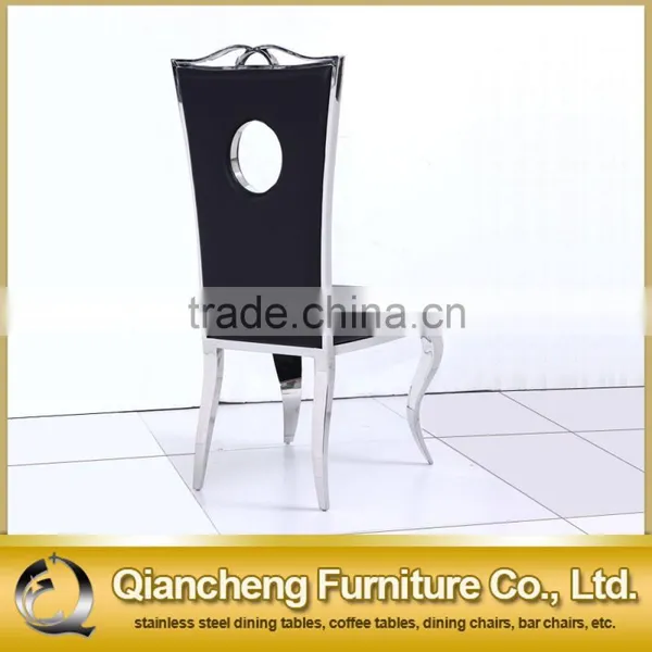 French Script Black Fabric Dining Chair for Banquet photo-3