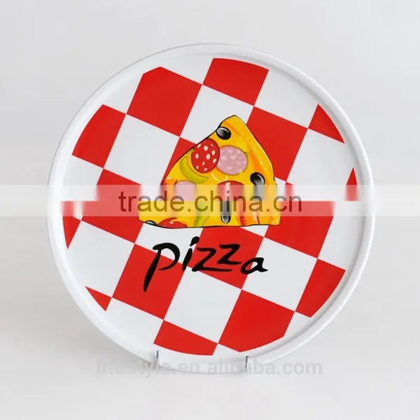 10.75"pizza Plate Porcelain With Decal photo-5