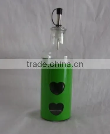 Colored Metal Coated Top Quality Oil Glass Bottle With Dispenser photo-6