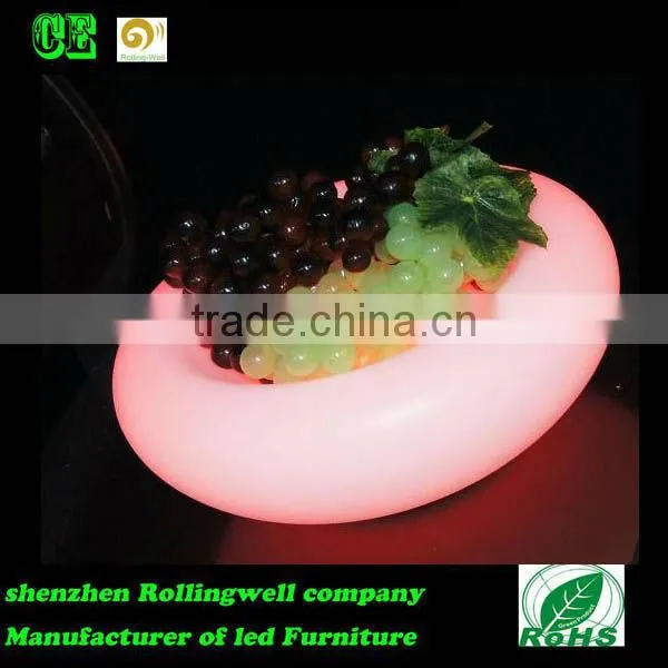 High Quality Led Light up Fruit Dish/PE Plastic Light up Led Fruit Plate With Rechargeable Battery photo-4