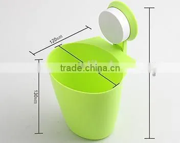 Vacuum Suction Cup Bathroom and Kitchen Plastic Shelf/holder/storage Bucket photo-2