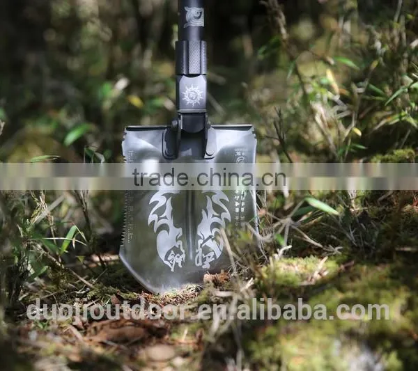 Top Brand Multi-function Outdoor Sport Tools With Shovel Knife Hoe Digger Flashlight photo-3
