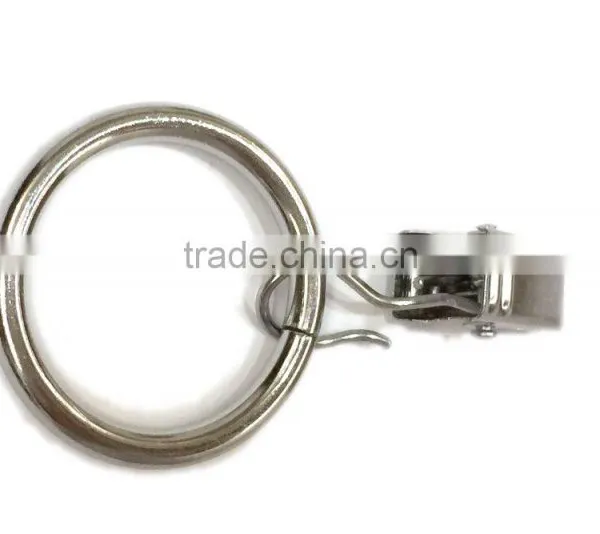 Hot Sale Chrome Plating Iron Curtain Ring With Clip / Rod Ring With Clip Hanging / A Ring With A Clip photo-4