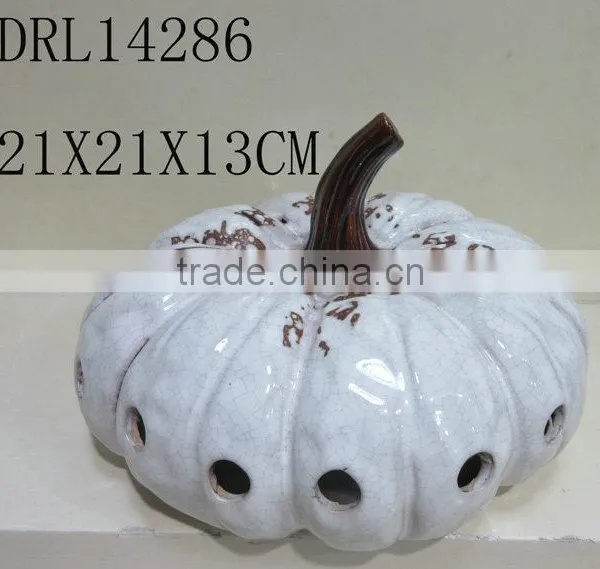 Hollow Pumpkin Ceramic Lantern Festival Holloween Decorations photo-5