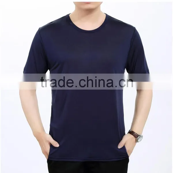 Promotional Low Price Summer Round Neck White 140g Polyester Cotton Blend Blank t Shirt Manufacturer Bangladesh photo-3