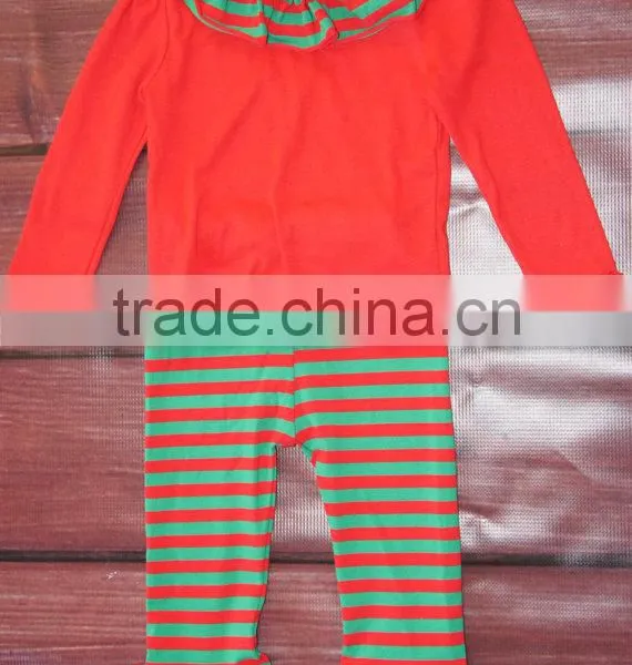 Wholesale Children's Boutique Clothing Christmas Baby Girls Ruffled Christmas Outfits photo-2