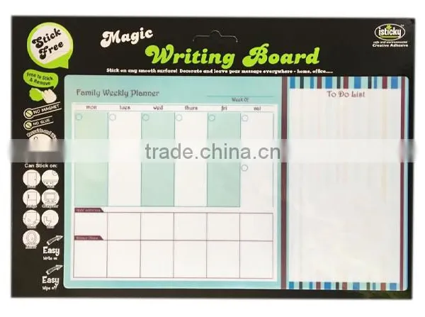 Magic Writing Board Reused Stick Free Board for Children Creative Adhesive Board With Marking Pen photo-2