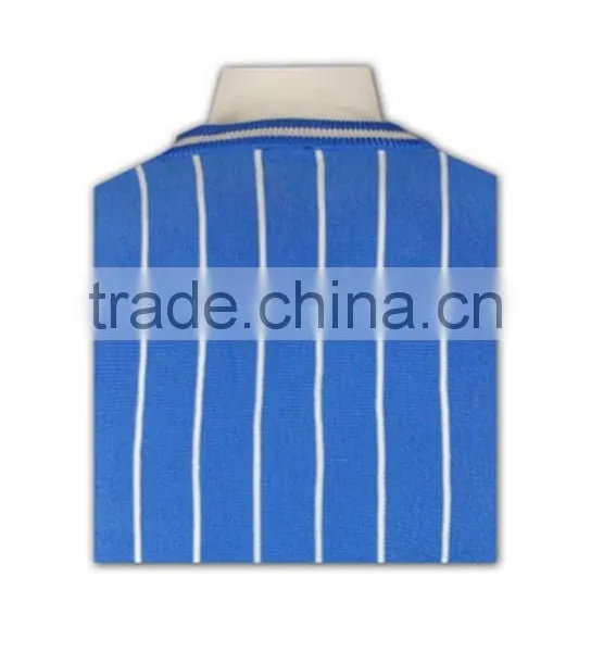 ISO9001/BSCI Manufature Blue 100% Cotton Embroidery Pattern Knitted Vests photo-6