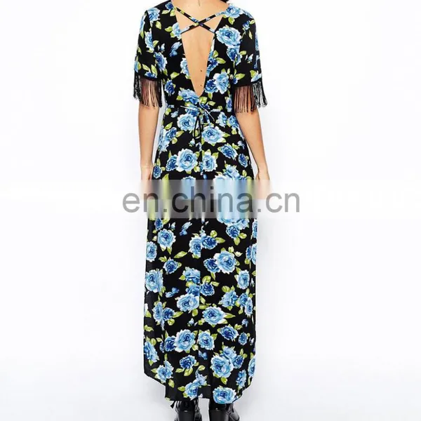 CHEFON Fringed Sleeve Women Vintage Dresses Wholesale photo-3