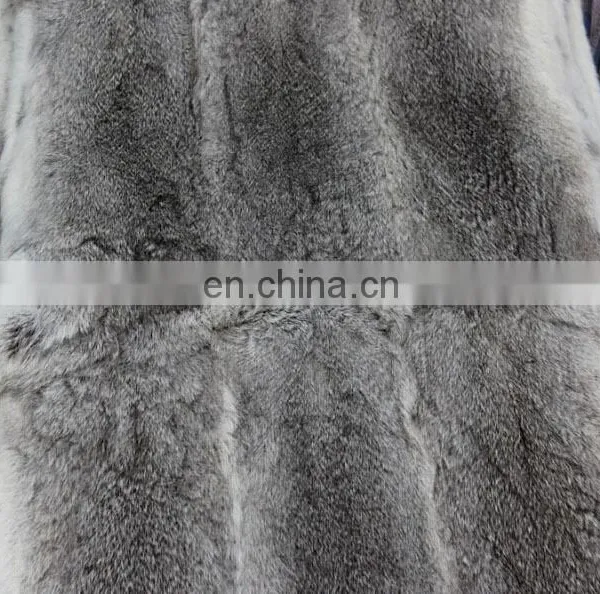 Factory Wholesale Thick and Soft Real Rabbit Fur Fabric photo-4