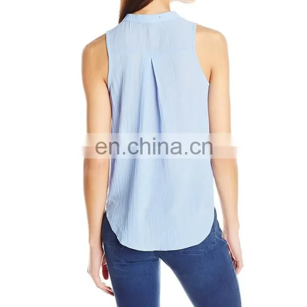 High Quality Hot Sale Ladys Wholesale Split V Neck photo-2
