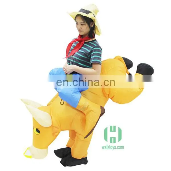 HI Fat Inflatable Cowboy Cosume, Fancy Inflatable Cowboy Ride on Costume photo-2