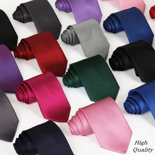 Satin Weave Silk Woven Neckties Standard Length Purple