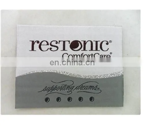 Custom Embroidery Woven Printing Satin Label for Mattress photo-2