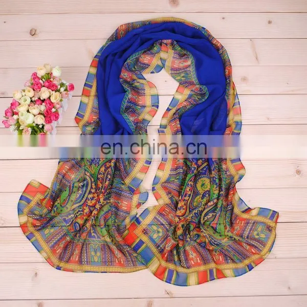 Elegant Lady Chiffon Scarf China Wholesale Scarf Polyester Magic Scarf photo-2