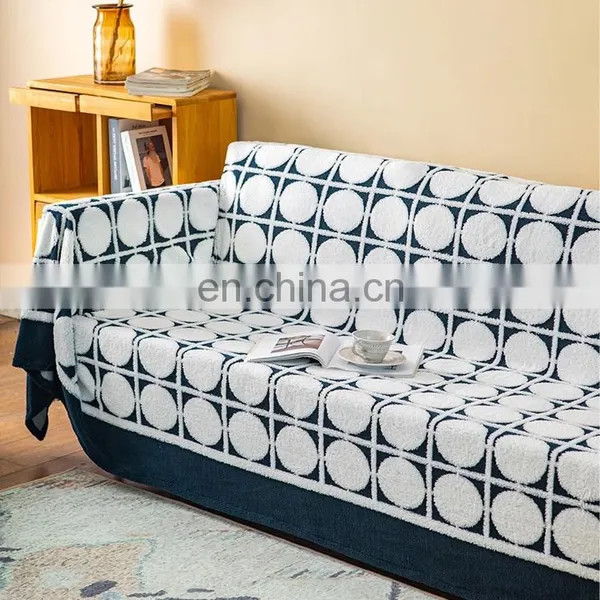Riches Base Home Decoration Accessories 100% Polyester Plush Multiple Seats Sofa Cover Couch Protector photo-2