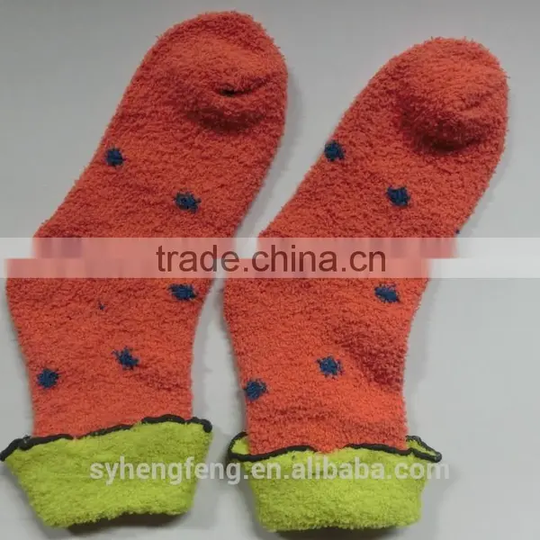 Winter Long Printed Cotton Velvet Room Socks photo-4