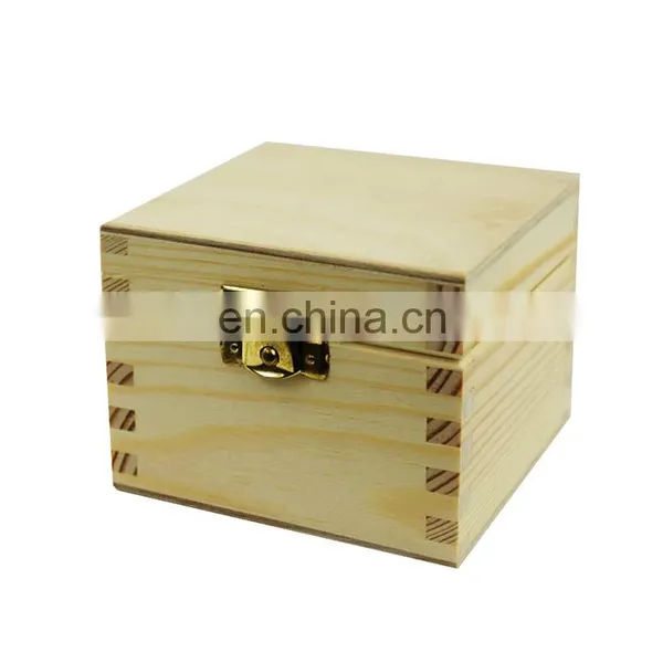 Wholesale Small Wooden Gift Jewelry Boxes With Lock Wood Sundries Storage Box Decoration photo-4