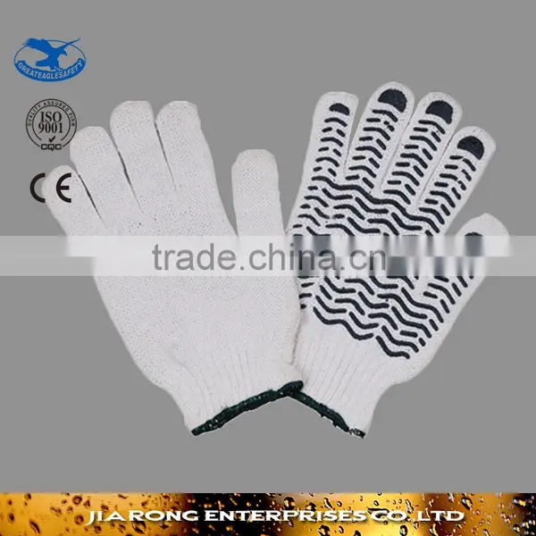 China Wholesale PVC Dotted Cotton Knitted Working Gloves LG074
