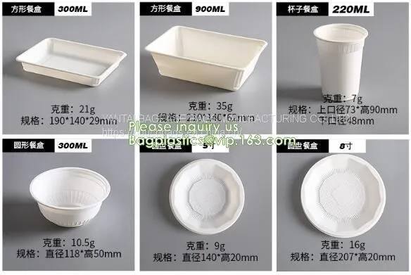 Sugarcane Pulp Lunch Disposable Box Bagasse Food Container Disposable Clamshell Lunch Box Bagease Pac photo-2