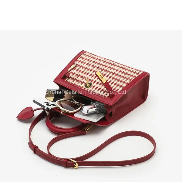 2023 New Arrival Ladies Houndstooth Bridal Bag Fashion Design Handbag photo-4