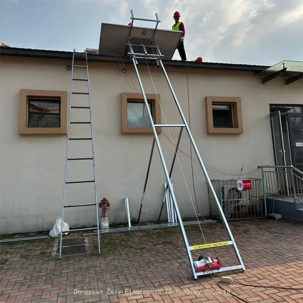 Photovoltaic Panel Glass Lifter 200kg 4-25m Solar Panel Ladder Lift Electric Small Hoist For PV Panel Roof Lifting photo-2