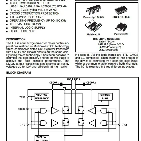L6203 ZIP11 DMOS Full Bridge Drive ST Original Stock