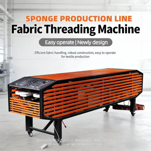 Factory Stainless Steel Sponge Pad Weaving Machine Scrub Cloth Feeding Machine photo-3