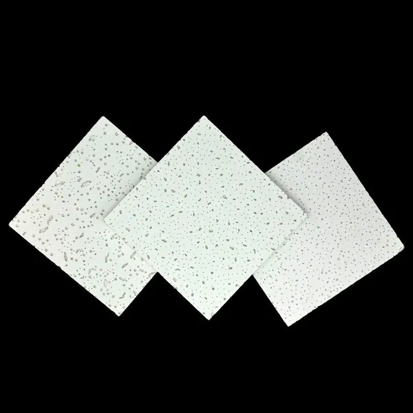 Fine Fissured Acoustic Mineral Fiber Ceiling 8mm Thickness Light Weight Ceiling Tile for Warehouse