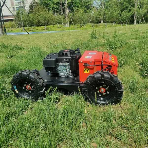 Agricultural Robotic Gasoline Cutting Width 800Mm Remote Operated Robotic Slope Mower photo-3