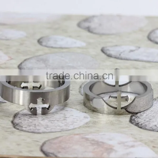 Two Tone Stainless Steel Rotating Ring With Lords Prayer and Cross Design Sizes 7 to 13 photo-4